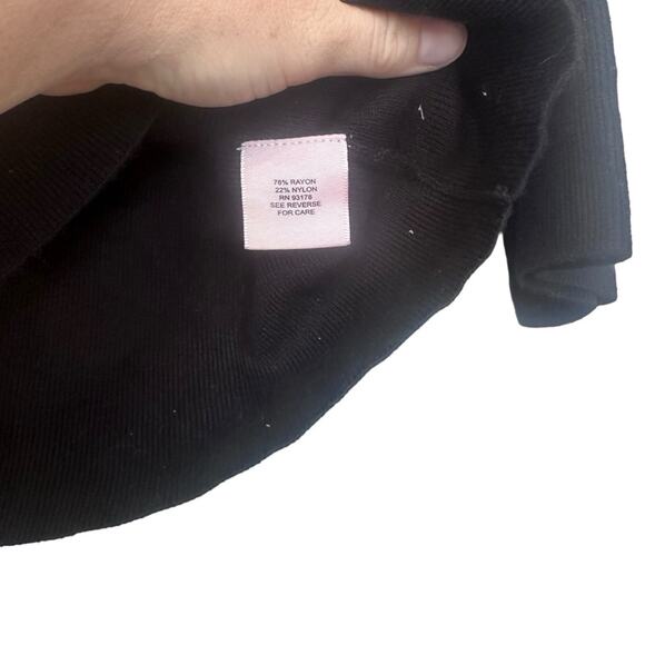 Philosophy Black Peekaboo Long Sleeve Sweater - Size Small - Picture 2 of 6